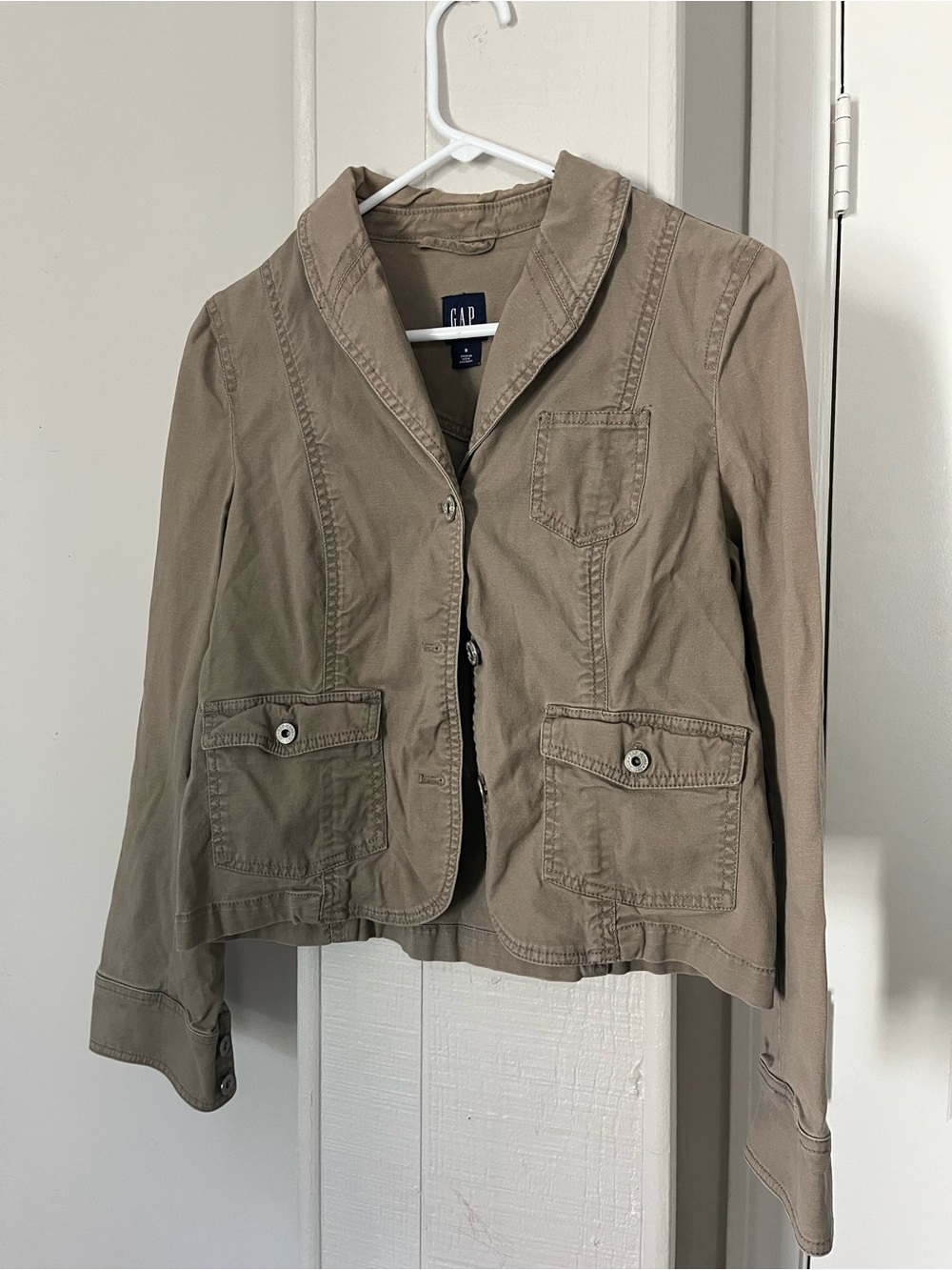 2008 GAP Women's Beige Khaki Cotton Blazer Jacket